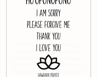 Ho'oponopono Hawaiian Prayer SVG: Healing Self Love (Digital Download)