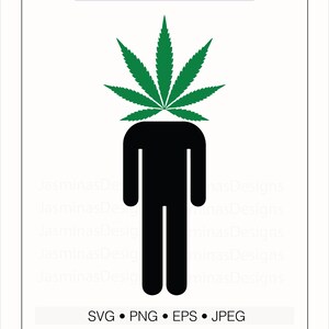 Bildklippsfil med grythuvudman, rolig 420-design (digital nedladdning)