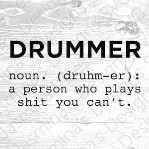 Drummer, Musician, Music, Image Cut File, Instant Download SVG, PNG, eps, for Cricut & Silhouette Perfect for prints, decals, signs, etc.