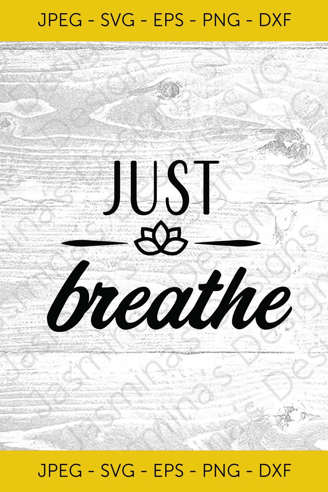 Breathe, Just Breathe, Printable, Instant Download, Includes SVG, PNG ...