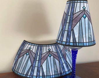 Art Deco Faux Stained Glass Wine Shade