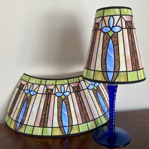 Lampshade for. Wine Shade Arts & Crafts Faux Stained Glass