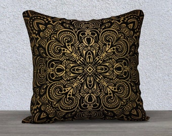 Art Deco Mandala Pillow Cover