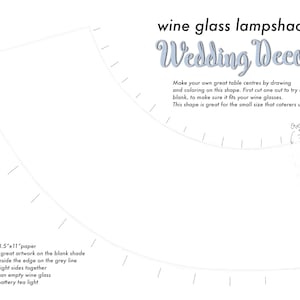 Design and Print your own WEDDING wine glass lampshades