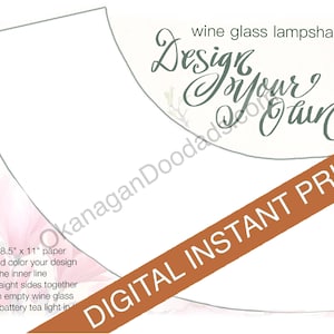 Print and Design your own wine glass lampshades for wedding or…?