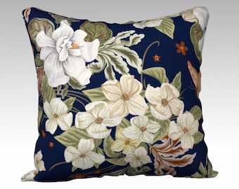 Magnolia and Dogwood large scale print Pillow cover