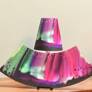 Lampshade for Wine Glass Northern Lights