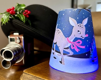 Vintage Rudolph Night Night/Tea Light  Digital Download