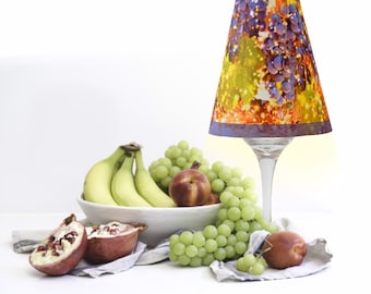 Sparkling Grapes Wine glass lampshade