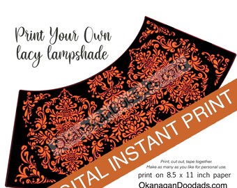 PRINT YOUR OWN 2 Gothic Halloween Wine Glass Lampshades (Digital Download)