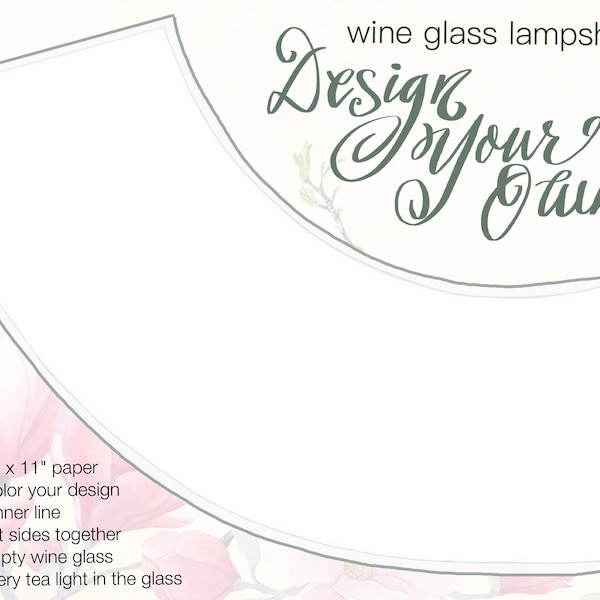 Design your own wine glass lampshades then print yourself