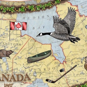 Abat-jour pour verre à vin Carte du Canada