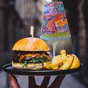 Lampshade for Wine Glass Graffiti