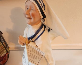 Mother Theresa doll...vintage...wih tag...Duck House heirloom dolls