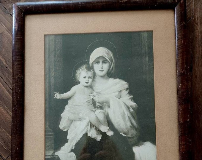 Antique Madonna Picture...nathaniel Sichel....german Painter...1930s or
