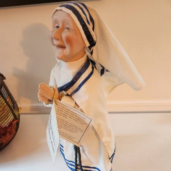 Mother Theresa doll...vintage...wih tag...Duck House heirloom dolls