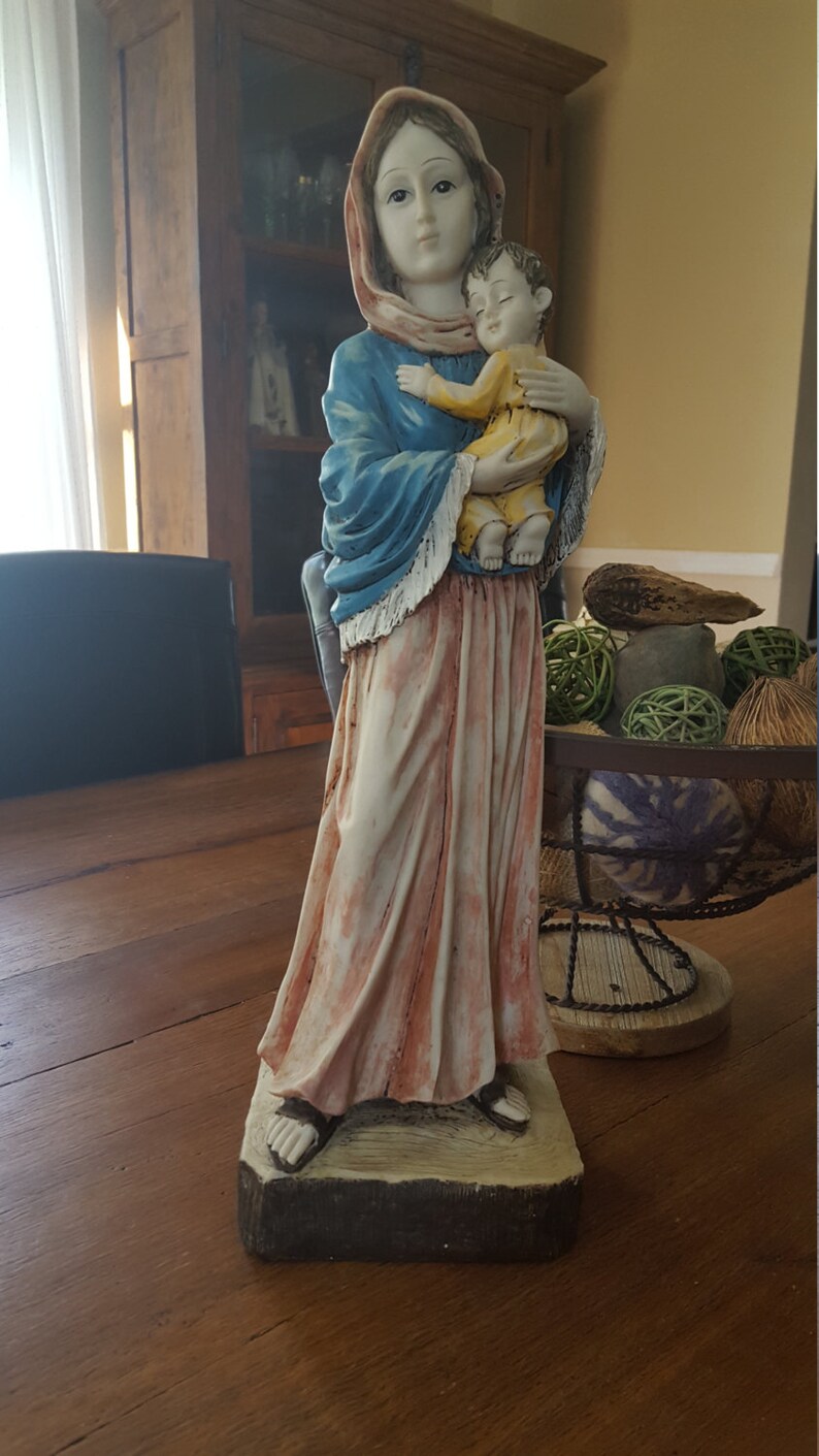 Blessed Mother Holding Christ Child.....Vintage image 0