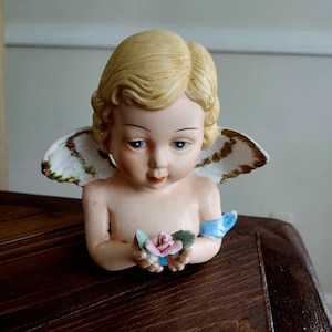 Little angel night light...vintage...handpainted...ceramic