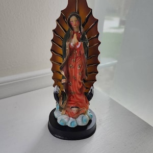 Small statue of Mary...our Lady of Guadalupe...resin based...detailed...vintage