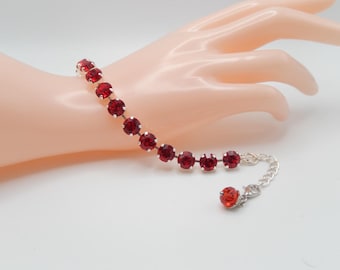 Handset 14 Cup Bracelet with European Crystals, Super Sparkly
