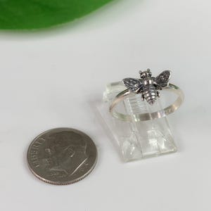 Sterling Silver Bee Ring – Dainty Band, Made in USA, 925 Jewelry image 5