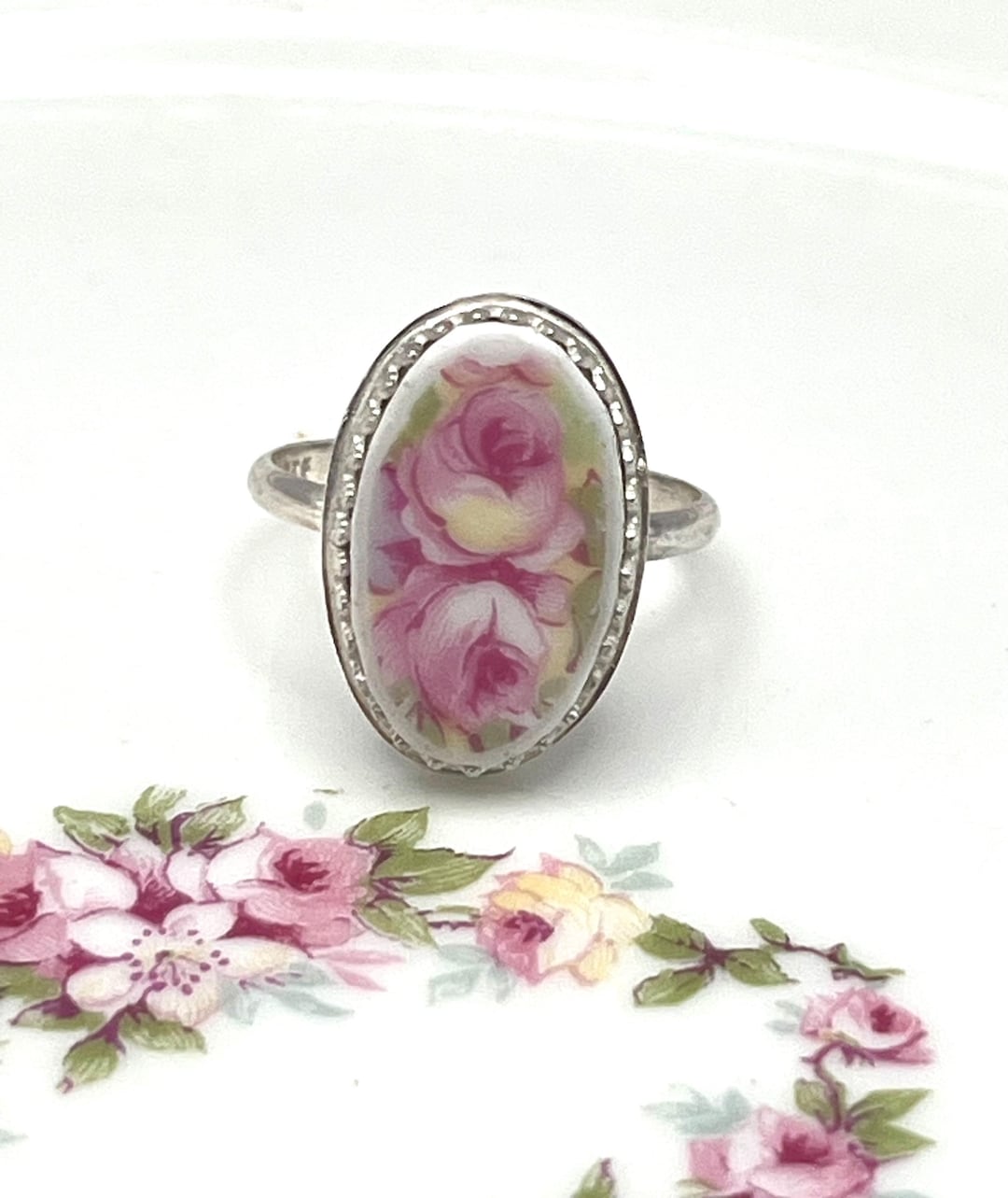 Handmade USA Broken China Ring From Vintage French Limoges Plate ...