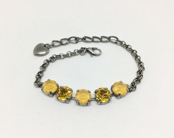 Handcrafted Bracelet Made with Swarovski Crystals