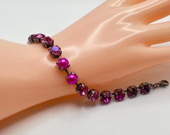Handset 14 Cup Bracelet with European Crystals, Super Sparkly
