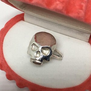 Sterling Silver Skull Ring, Goth, Boho, Hippie