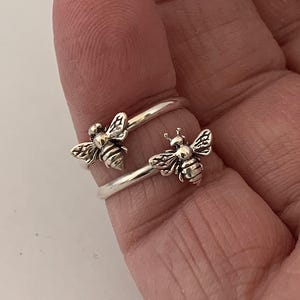 Sterling Silver Bee Ring – Dainty Band, Made in USA, 925 Jewelry image 6