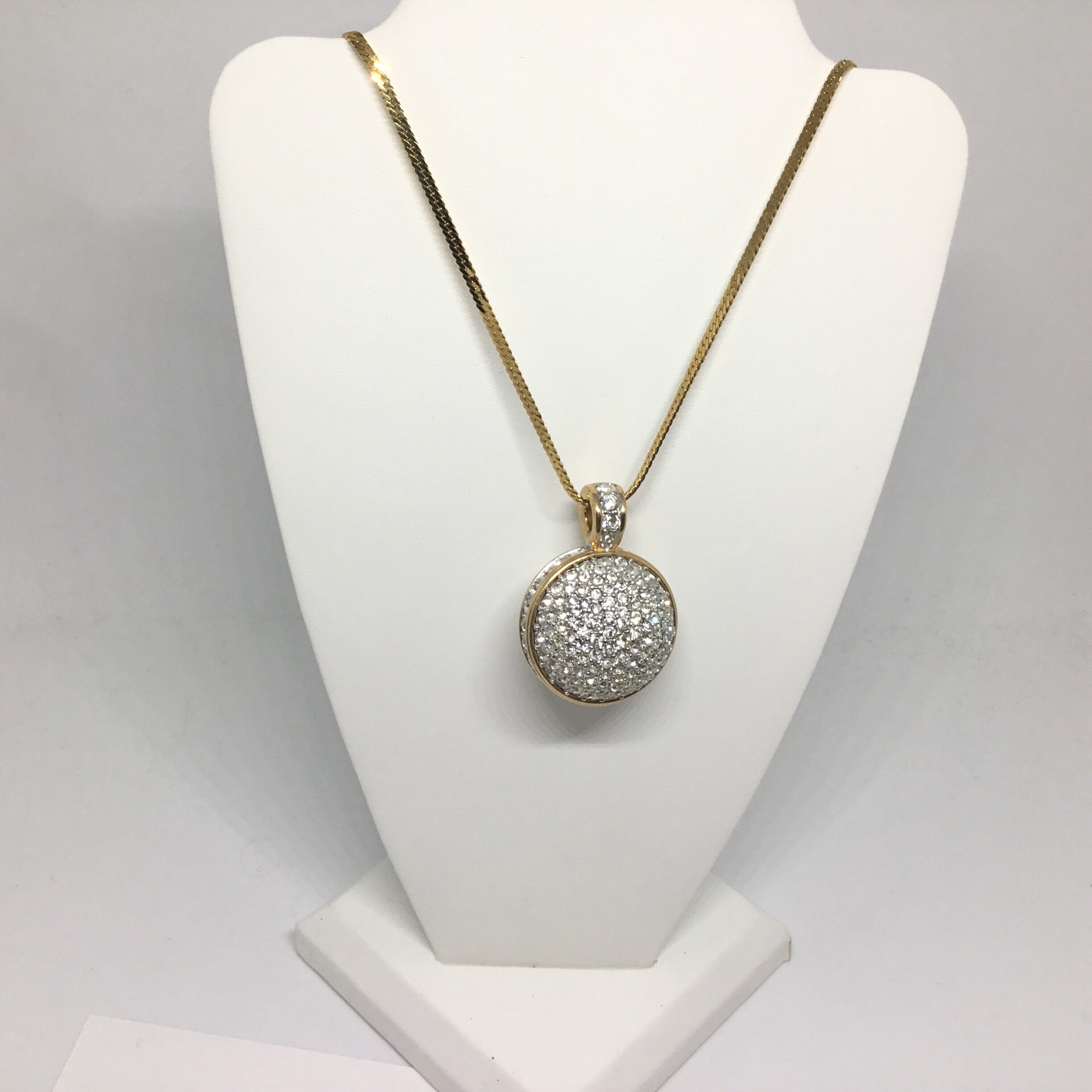 Vintage Swarovski Crystal Ball Pendant, Rare Large Pendant, Mint ...