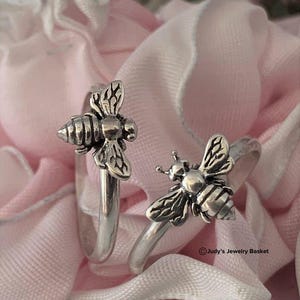 Sterling Silver Bee Ring – Dainty Band, Made in USA, 925 Jewelry image 8