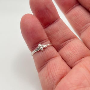 Dainty Bee Ring, Handmade in USA, 925 Sterling Silver, Honey Bee