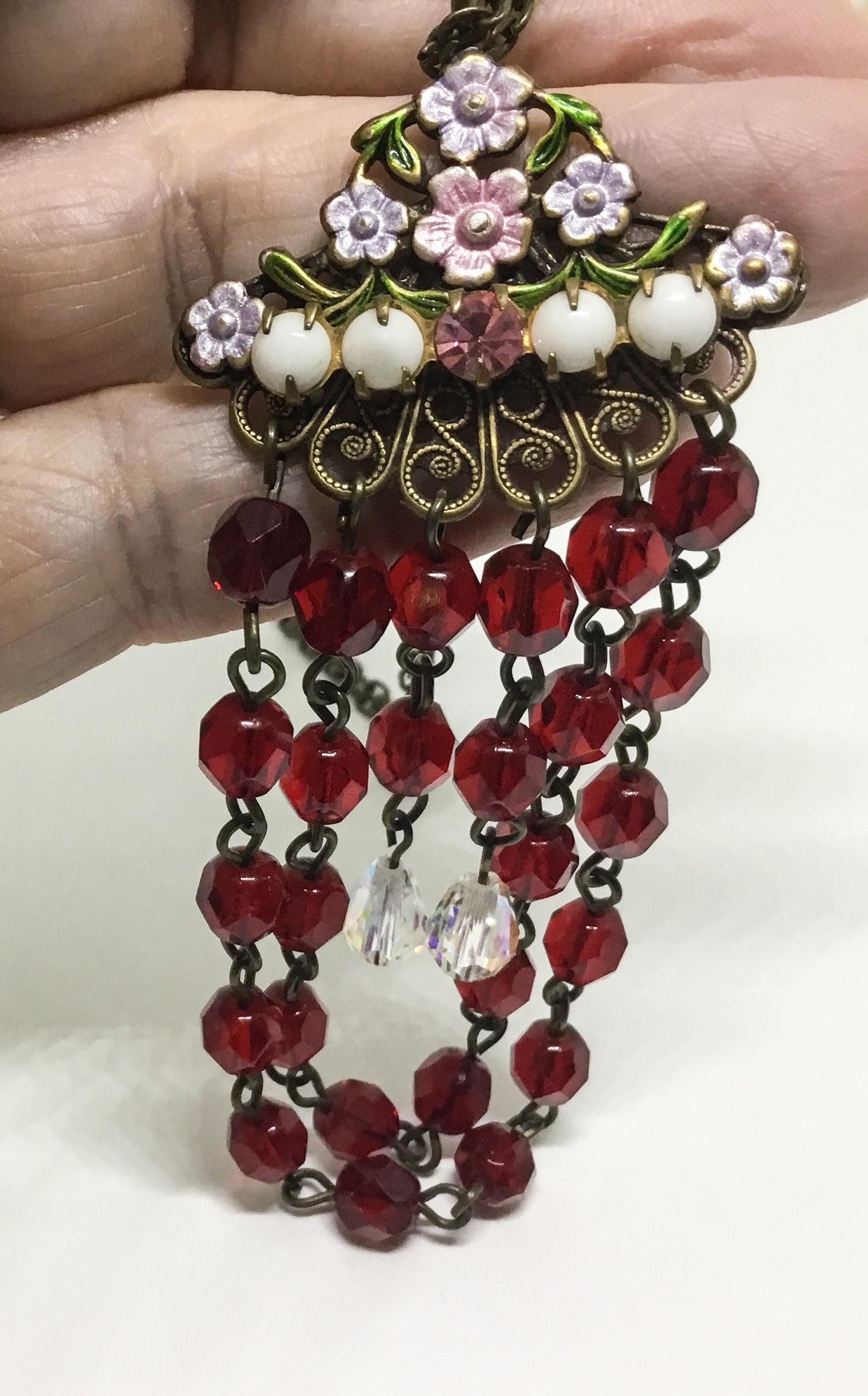 Dainty Boho Crochet Czech Seed Bead Silk Thread Necklace / Wrap Bracelet in  Red / GG102-21 - Machu Picchu Jewelry Co.