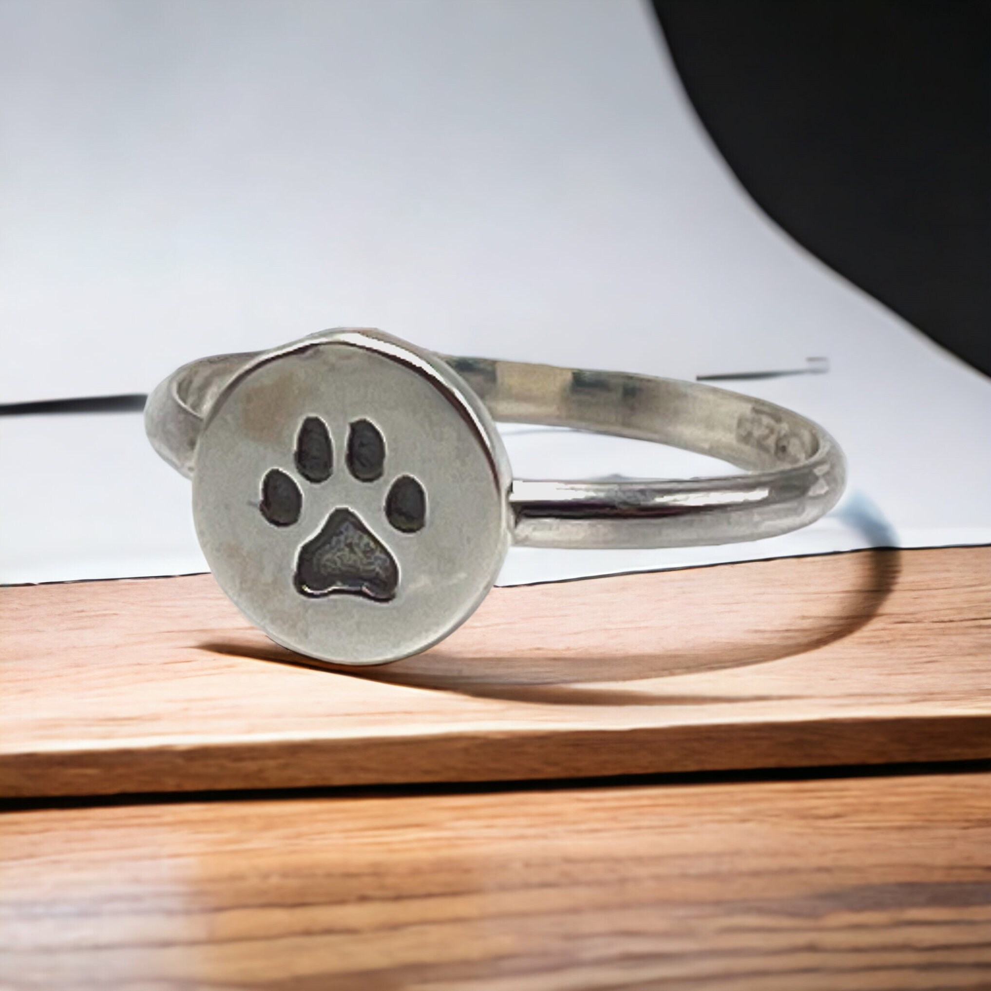 Sterling silver hotsell dog paw ring