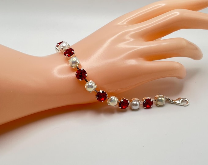 Handset 14 Cup Bracelet with European Crystals, Super Sparkly
