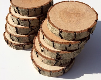 10 PCS 2 inches in diameter |  Wooden Circles | Wooden Slices | Rustic Wood Slices For DIY | Alder Tree | Wood Discs For Craft|