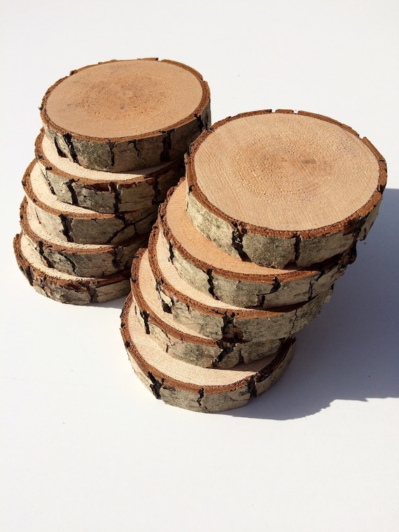 10 PCS 5 Inches Pine Slices Wooden Slices Rustic Wood Slices for DIY Wood  Wood Discs for Craft 