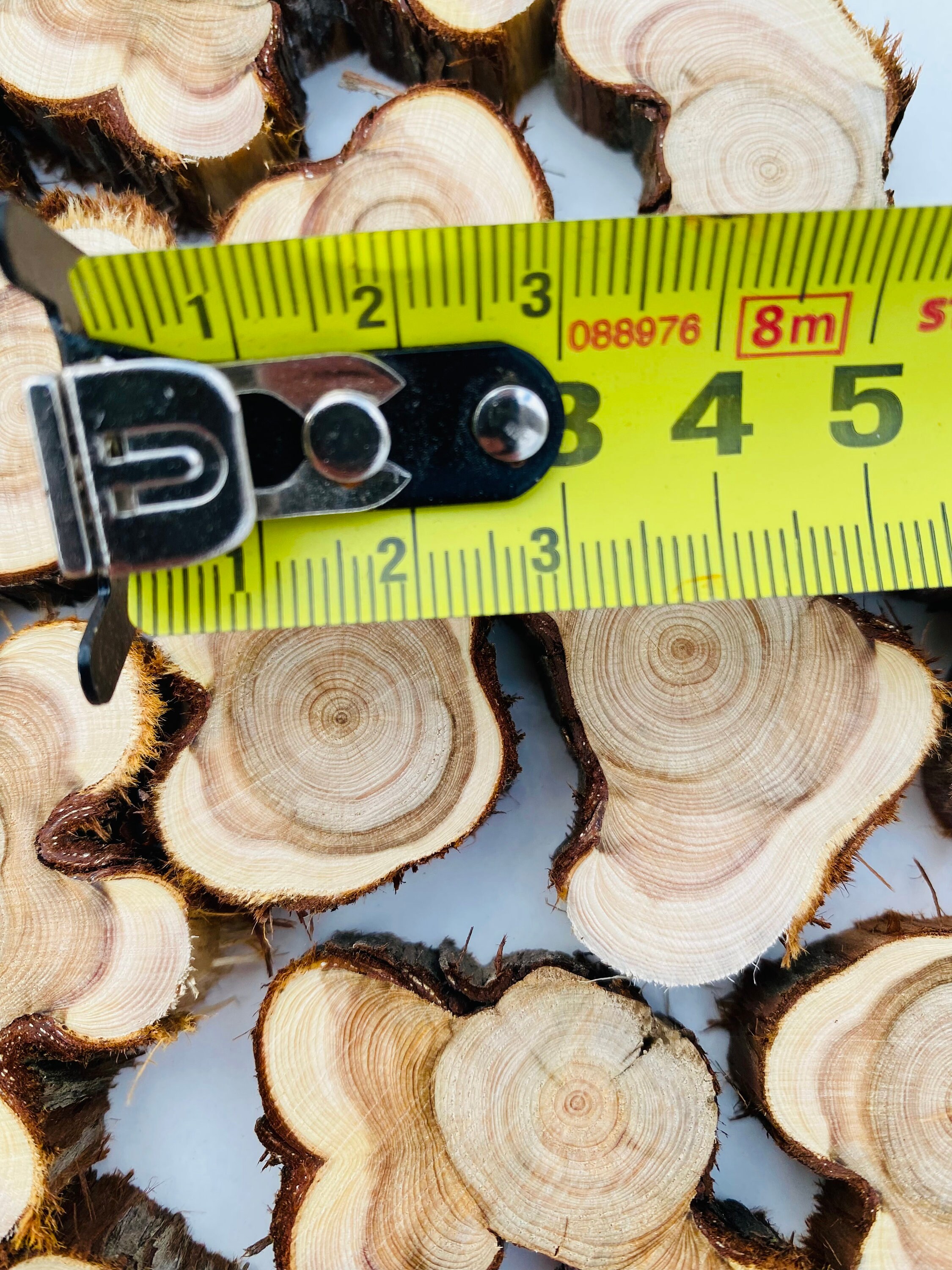 4 morceaux de cercles en bois pour l’artisanat avec corde et 18 Pcs