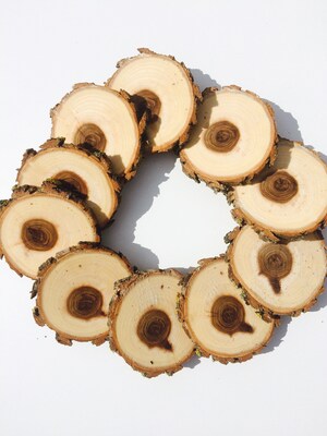 Lot De 50 Rondelles En Bois De Hêtre Brut - Diamètre 5cm, Épaisseur 8mm - Pour Bricolage, Peinture, DIY