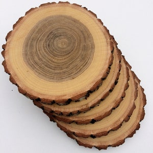 5PCS Oak Slices | Oak Rings | Oak Circles | Crafts | Wooden Rings | Table Decoration | Kitchen Tools | Wooden Handmade | Oak | Natural