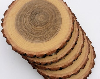 5PCS Oak Slices | Oak Rings | Oak Circles | Crafts | Wooden Rings | Table Decoration | Kitchen Tools | Wooden Handmade | Oak | Natural