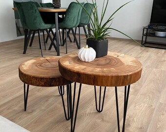 2 mesas de centro de madera, mesas de centro rústicas con piso de madera, mesas de centro modernas con patas de madera