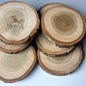 5'' Oak Slices Oak Discs Oak Circles Crafts Home Decorations Table Decoration Kitchen Tools Wooden Handmade Oak Natural image 3