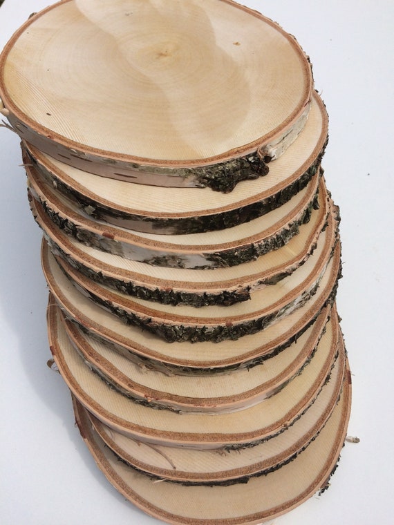  Set of (12) 10-11 Wood Slices for Centerpieces