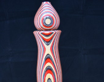 Increíble molinillo de sal y pimienta de madera multicolor hecho a mano
