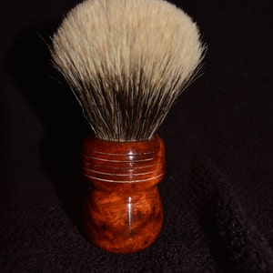 Beautiful Handmade 26mm Amboyna Burl Double Density Finest Badger Hair Shaving Brush