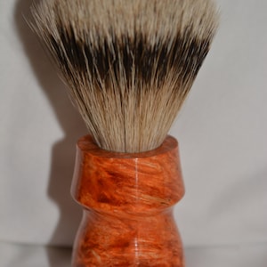 Beautiful Handmade Box Elder Burl Shaving Brush