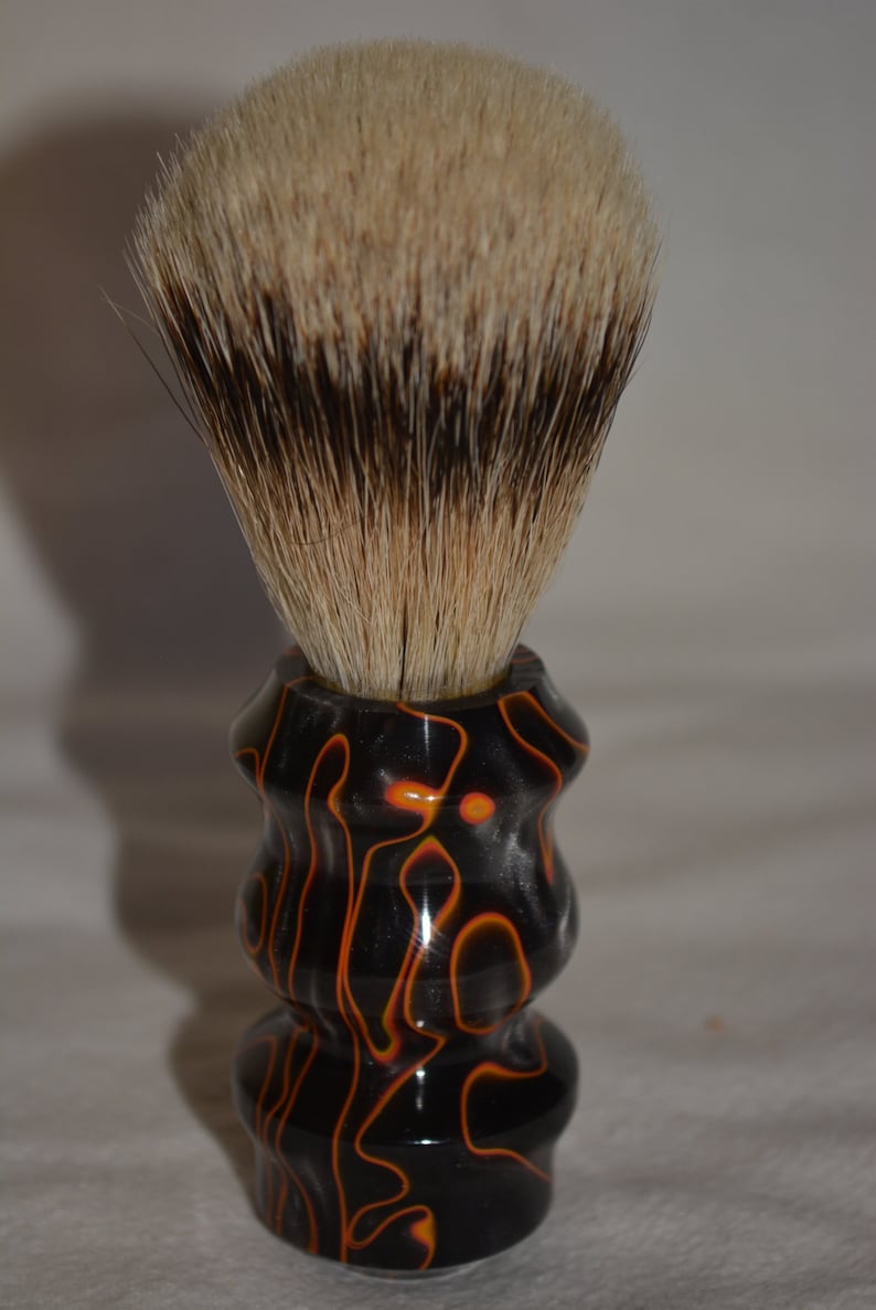 Beautiful Handmade Lava Flow Acrylic Shaving Brush Beautiful Handmade Lava Flow Acrylic Shaving Brush