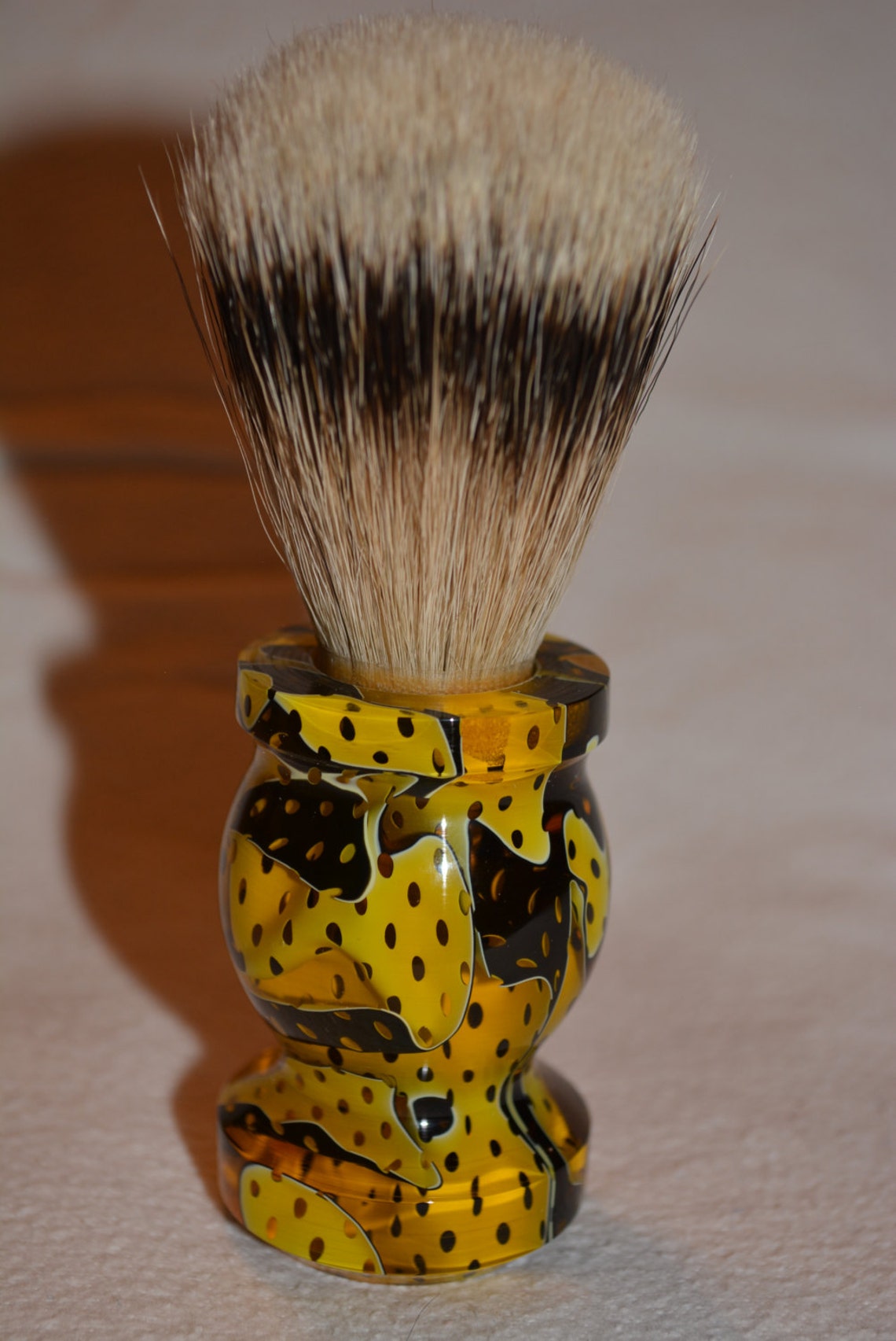 Beautiful Handmade Acrylic 100 Badger Hair Shaving Brush Etsy